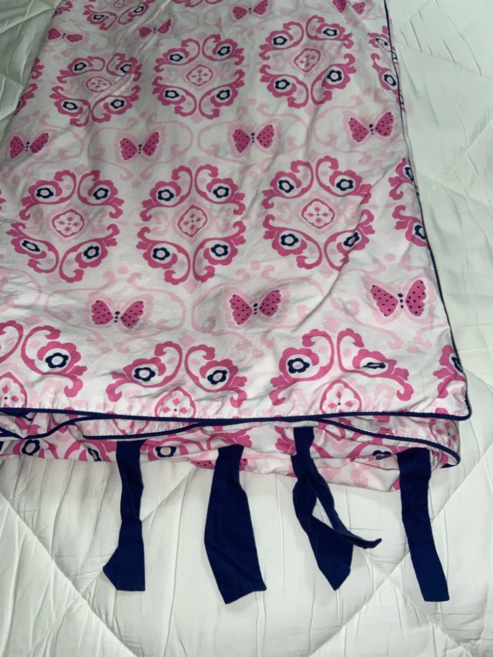 RARE like new Pottery Barn Kids floral butterfly duvet cover full/queen